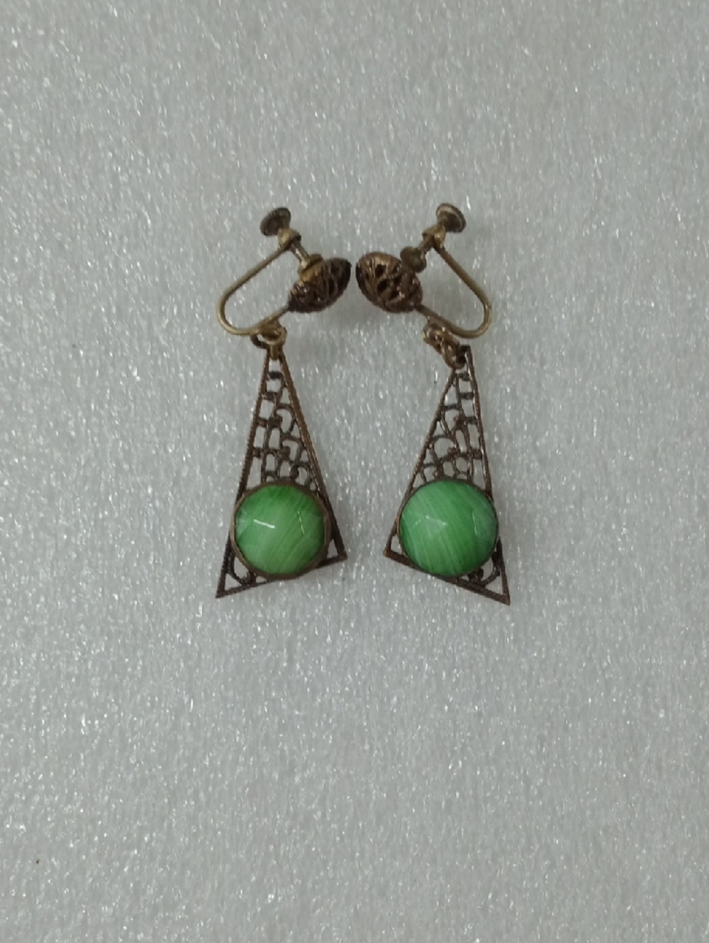 Antique Czech Art Earrings #A464